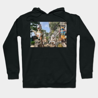 Hindu statue on horse carriage at Ramayana Cave Hoodie